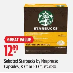 Canadian Tire Selected Starbucks by Nespresso Capsules offer