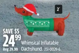 Canadian Tire Gemmy Airblown Whimsical Inflatable Dachshund offer