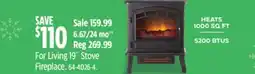 Canadian Tire For Living 19˝ Stove Fireplace offer