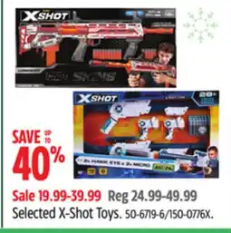 Canadian Tire Selected X-Shot Toys offer