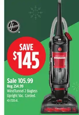 Canadian Tire WindTunnel 2 Bagless Upright Vac. Corded offer