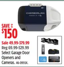 Canadian Tire Chamberlain Select Garage Door Openers and Cameras offer