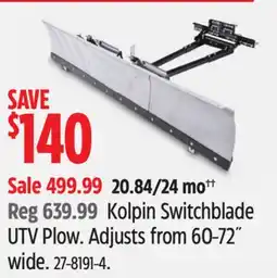 Canadian Tire Kolpin Switchblade UTV Plow offer