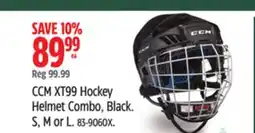 Canadian Tire CCM XT99 Hockey Helmet Combo, Black offer