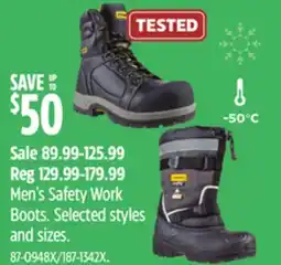 Canadian Tire Men's Safety Work Boots offer