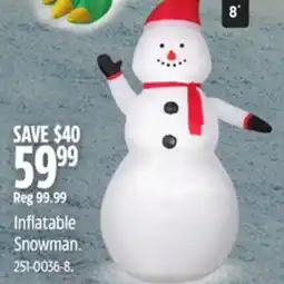 Canadian Tire Gemmy Inflatable Snowman offer
