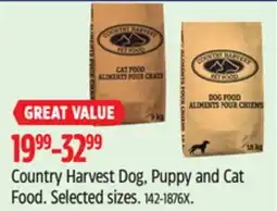 Canadian Tire Country Harvest Dog, Puppy and Cat Food offer
