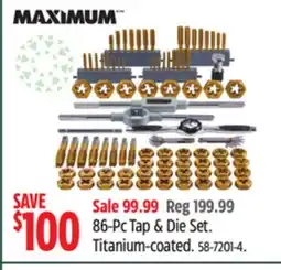 Canadian Tire Maximum 86-Pc Tap & Die Set offer