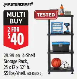 Canadian Tire Mastercraft 4-Shelf Storage Rack offer