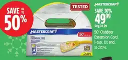 Canadian Tire Mastercraft 50´ Outdoor Extension Cord offer