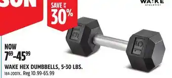Canadian Tire WAKE HEX DUMBBELLS offer