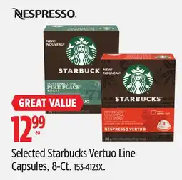 Canadian Tire Nespresso Selected Starbucks Vertuo Line Capsules, 8-Ct offer