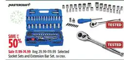 Canadian Tire MASTERCRAFT Selected Socket Sets and Extension Bar Set offer