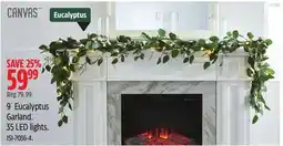 Canadian Tire 9´ Eucalyptus Garland. 35 LED lights offer