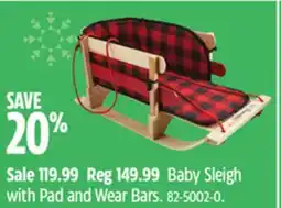 Canadian Tire Streamridge Baby Sleigh with Pad and Wear Bars offer