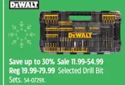 Canadian Tire DEWALT Selected Drill Bit Sets offer