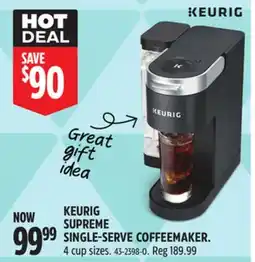 Canadian Tire KEURIG SUPREME SINGLE-SERVE COFFEEMAKER offer