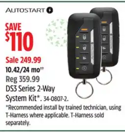 Canadian Tire AutoStart DS3 Series 2-Way System Kit offer