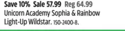 Canadian Tire Unicorn Academy Sophia & Rainbow Light-Up Wildstar offer