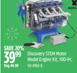Canadian Tire Discovery STEM Motor Model Engine Kit, 100-Pc offer