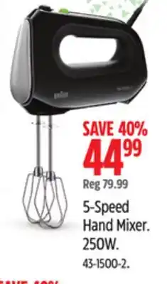 Canadian Tire Braun 5-Speed Hand Mixer. 250W offer