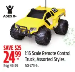 Canadian Tire Offroad 1:16 Scale Remote Control Truck offer