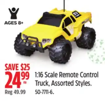 Canadian Tire Offroad 1:16 Scale Remote Control Truck offer