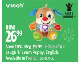 Canadian Tire Fisher-Price Laugh 'N' Learn Puppy, English offer