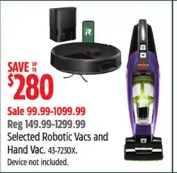 Canadian Tire Selected Robotic Vacs and Hand Vac offer