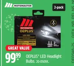 Canadian Tire MotoMaster OEPLUS LED Headlight Bulbs offer