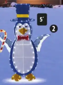 Canadian Tire For Living 5´ Tall LED 2D Penguin offer