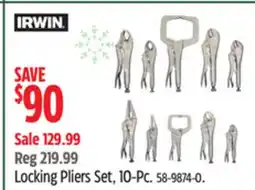 Canadian Tire Irwin Locking Pliers Set, 10-Pc offer