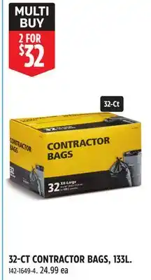 Canadian Tire 32-CT CONTRACTOR BAGS offer