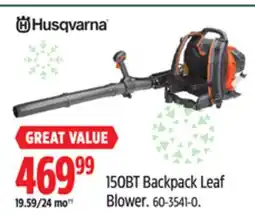 Canadian Tire 150BT Backpack Leaf Blower offer