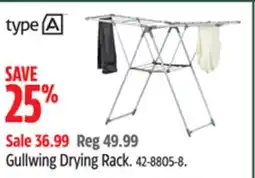 Canadian Tire type A Gullwing Drying Rack offer