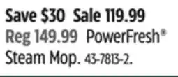 Canadian Tire Bissell PowerFresh Steam Mop offer