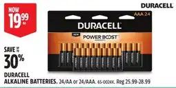 Canadian Tire DURACELL ALKALINE BATTERIES offer