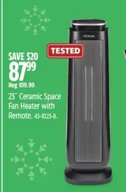 Canadian Tire NOMA 23˝ Ceramic Space Fan Heater with Remote offer