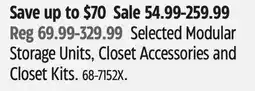 Canadian Tire ClosetMaid Selected Modular Storage Units offer