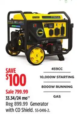 Canadian Tire Champion Generator with CO Shield offer