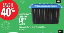 Canadian Tire Mastercraft Stackable Heavy-Duty Storage Tote offer