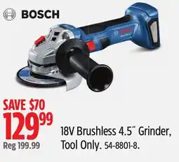Canadian Tire Bosch 18V Brushless 4.5 Grinder offer