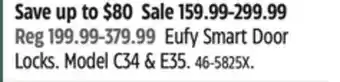 Canadian Tire Eufy smart Door Locks offer