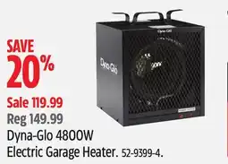 Canadian Tire Dyna-Glo 4800W Electric Garage Heater offer