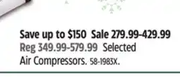 Canadian Tire Maximum Selected Air Compressors offer