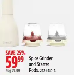 Canadian Tire Finamill Spice Grinder and Starter Pods offer