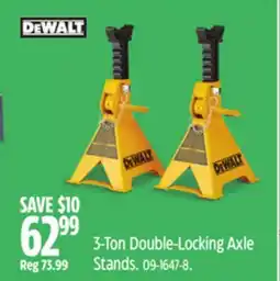 Canadian Tire DEWALT 3-Ton Double-Locking Axle Stands offer