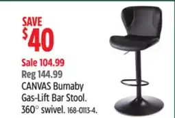 Canadian Tire CANVAS Burnaby Gas-Lift Bar Stool offer