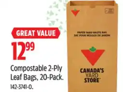 Canadian Tire Compostable 2-Ply Leaf Bags offer