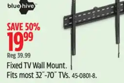 Canadian Tire Bluehive Fixed TV Wall Mount. Fits most 32˝-70˝ TVs offer